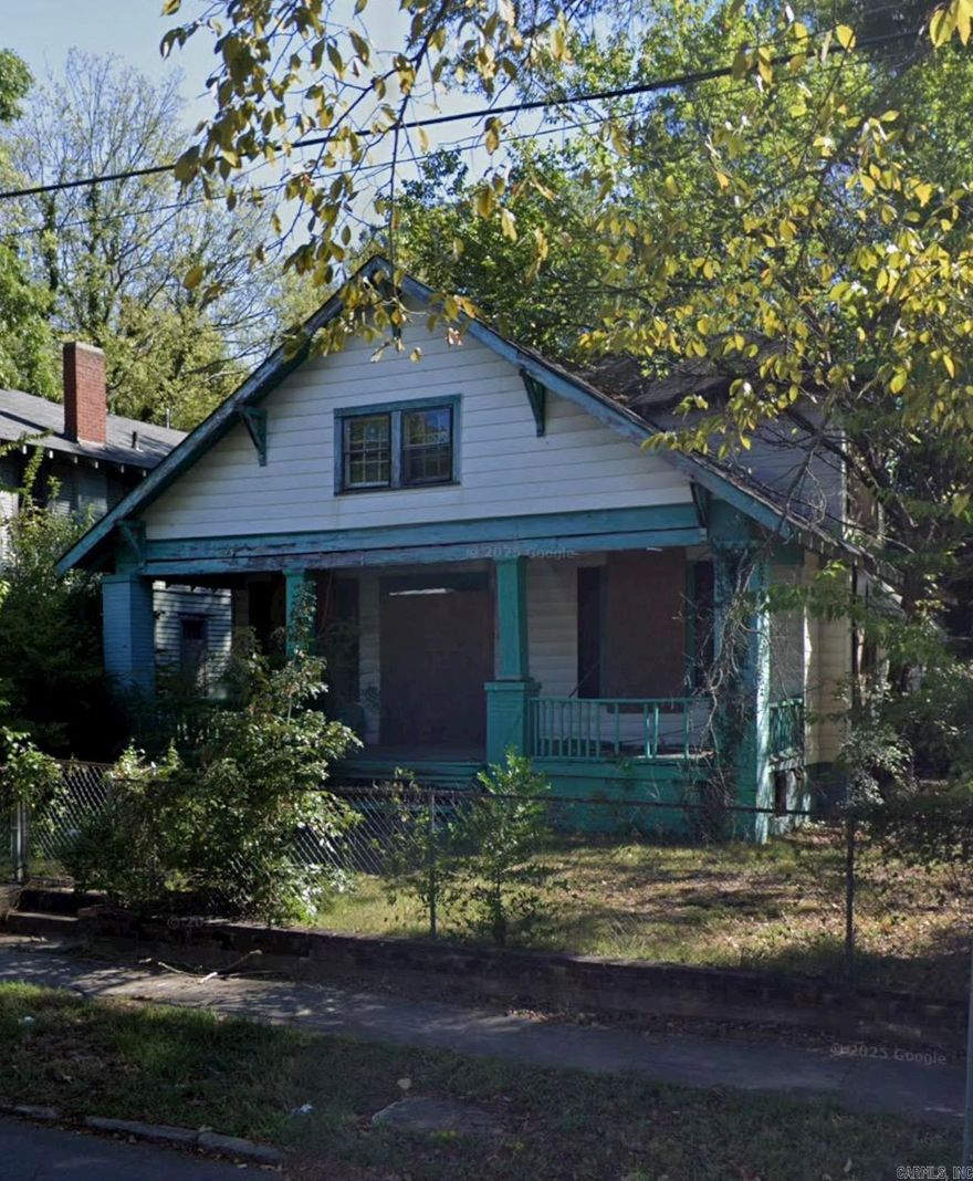 Historic Opportunity in the Central High School Historic District  Rare opportunity to acquire a historic home in the highly sought-after Central High School Historic District. This property is a full restoration project and is being sold AS-IS, offering the ideal canvas for investors, developers, or preservation-minded buyers looking to restore historic charm while adding modern functionality. Located within one of Little Rock’s most architecturally significant and culturally rich neighborhoods, this property offers strong long-term upside through historic tax incentives, neighborhood appreciation, and demand for restored historic homes. Buyer to verify all zoning, historic overlay guidelines, and renovation requirements.  Cash recommended.