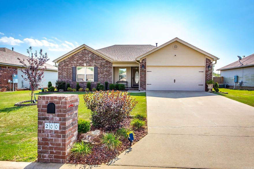 PRICE IMPROVEMENT!  Immaculate is an understatement with this beautiful 3 bedroom, 2 bath home with split floor plan!  The vaulted ceiling, comfy living room, plantation shutters, and fireplace make your entrance here feel like you are HOME!   This home offers many updates including new roof and A/C- 2023, new:  floors, lighting, appliances (2022-2024), insulated garage door, granite kitchen countertop and travertine backsplash, pergola, insulation added to attic, and gutters around entire home!  Sellers have even added a Remi Halo whole home air purifier!  Other extras include a mud room/laundry room, built-in ironing board, tray ceiling, walk-in closets, and soffit recessed lighting. Want to spend some time outdoors? Escape to your back yard that has a privacy fence, shed, swing set and sand box!  Enjoy the curb appeal and updated landscaping as you pull up to this move-in ready home!  Taxes stated are after homestead credit.  Refrigerator stays!  Agents, see remarks.