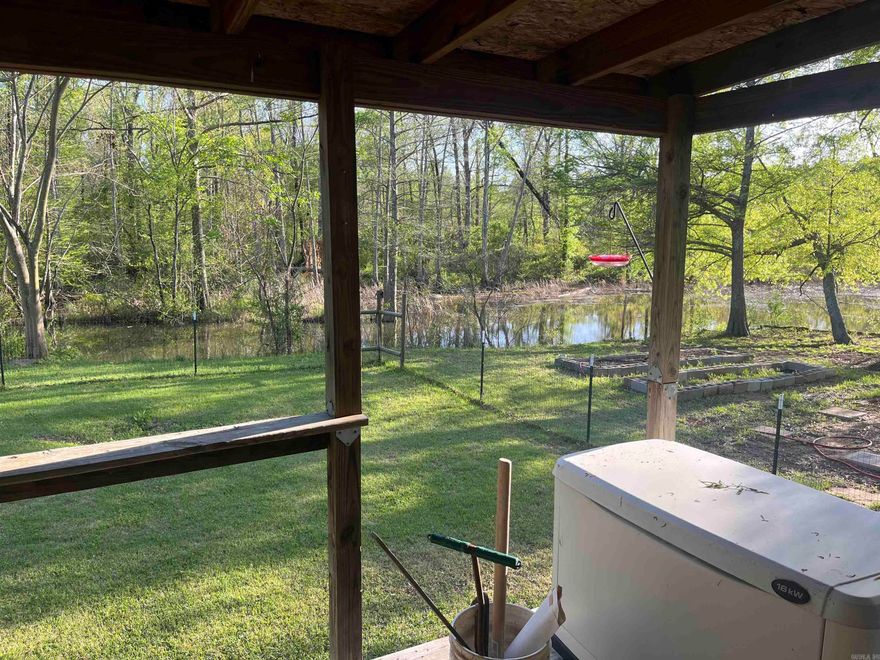 BACK ON MARKET- No Fault of Seller. Made it through ALL Inspections and Appraisal! Affordable Oasis on Lake Conway! With nearly 700 feet of shoreline and 180° water views, this rare property offers 4 secluded peninsula lots at the end of a private road. The 2BR/1BA home is Move-In ready with charming porches, bay window views of deer and wildlife, fenced yard, carport, and room for an RV or shop. House has Central HVAC and recent updates include new skirting (2024), Whole-house Propane Generator, and Septic Tank Pumped out August 2025. All Appliances convey. Located just ½ mile from Adams Lake Landing, adjoining 4,000 acres of AGFC land, and only 30 minutes to Little Rock, 15 to Conway/Mayflower. Hunt in the morning, fish in the afternoon—this is lakeside living at its best! Lake renovation is underway—permit fees for new docks and habitat improvements are waived. Perfect time to make the property everything you want in a lakehome. Extra Water Meter already on site- Live in this home while you build your dream home on the peninsula! Multiple building spots available.