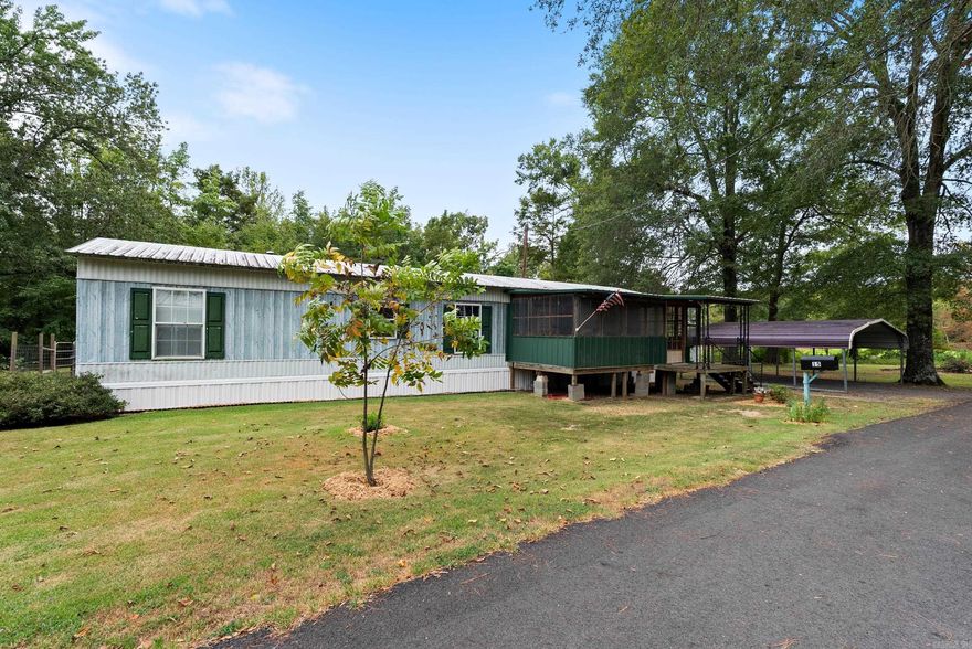 Affordable Oasis on Lake Conway! With nearly 700 feet of shoreline and 180° water views, this rare property offers 4 secluded peninsula lots at the end of a private road. The 2BR/1BA home is move-in ready with charming porches, bay window views of deer and wildlife, fenced yard, carport, and room for an RV or shop. House has Central HVAC and recent updates include new skirting (2024), Whole-house Propane Generator, and Septic Tank Pumped out August 2025. All Appliances convey. Located just ½ mile from Adams Lake Landing, adjoining 4,000 acres of AGFC land, and only 30 minutes to Little Rock, 15 to Conway/Mayflower. Hunt in the morning, fish in the afternoon—this is lakeside living at its best! Lake renovation is underway—permit fees for new docks and habitat improvements are waived. Perfect time to make the property everything you want in a lakehome. Extra Water Meter already on site- Live in this home while you build your dream home on the peninsula! Multiple building spots available.