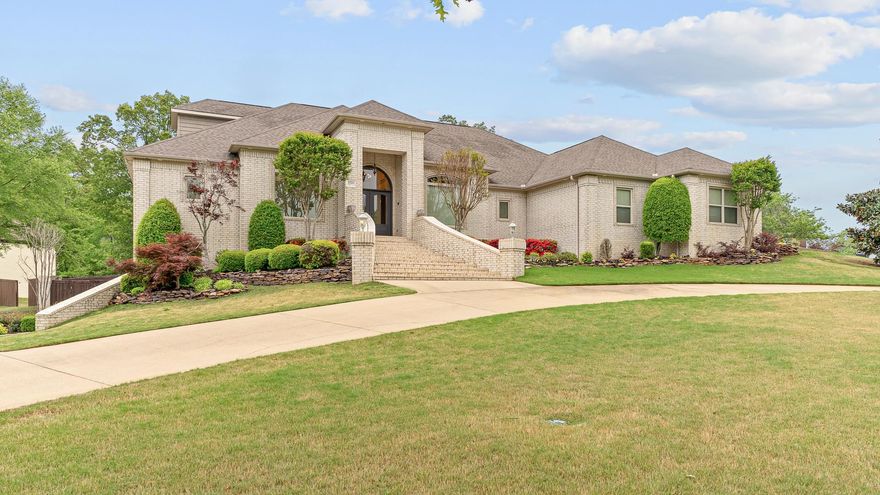 Welcome to the epitome of luxury living in the prestigious Plantation Estates. With 7 bedrooms, 5 full baths, & 2 half baths, this home offers an abundance of space for both relaxation and entertainment. Two primary suites are located on the main level (one is handicapped accessible). The kitchen is a culinary masterpiece, featuring a 5-burner gas cooktop, raised dishwasher, ice maker, wine rack, double ovens, and pantry. Venture upstairs to discover 3 more bedrooms and 2 baths. Descend into the spectacular basement, where entertainment knows no bounds. A full kitchen sets the stage for culinary delights, while the billiard/recreation room provides endless hours of enjoyment. A large hunting/storage closet is conveniently located just off the basement shop/garage. The shop is an additional 470 sq. ft of heated & cooled space.  Retreat to the spacious patio room, complete with a full wet bar & grilling porch, ideal for hosting parties or family time. Additional amenities include a 2-car garage, golf cart garage, dog washing station, and dog run. Located just a golf cart ride away from the esteemed RidgePointe Country Club, this home offers a lifestyle of luxury just waiting for you!