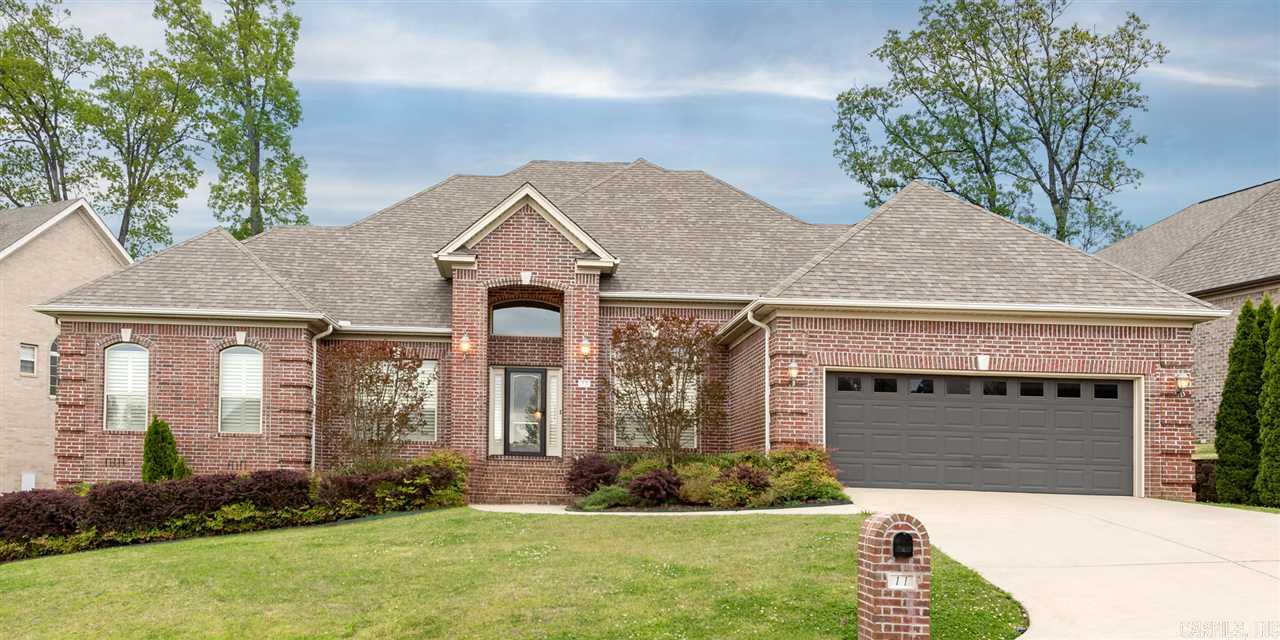 Move-in ready home, one level, real wood floors, 3 BR + office could be 4th BR. Split floor plan, open den to kitchen, formal dining with coffered ceiling, new plantation shutters, sprinkler,alarm, fence yard, laundry, washer, dryer, frig and furnishings convey, slab granite, breakfast bar, island with gas cook top, double oven, floored attic,, covered patio, a must see, you won't believe the furnishings.