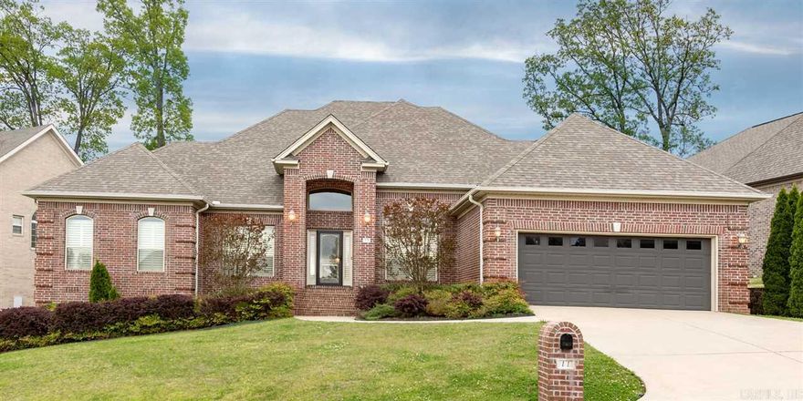 Move-in ready home, one level, real wood floors, 3 BR + office could be 4th BR. Split floor plan, open den to kitchen, formal dining with coffered ceiling, new plantation shutters, sprinkler,alarm, fence yard, laundry, washer, dryer, frig and furnishings convey, slab granite, breakfast bar, island with gas cook top, double oven, floored attic,, covered patio, a must see, you won't believe the  furnishings.