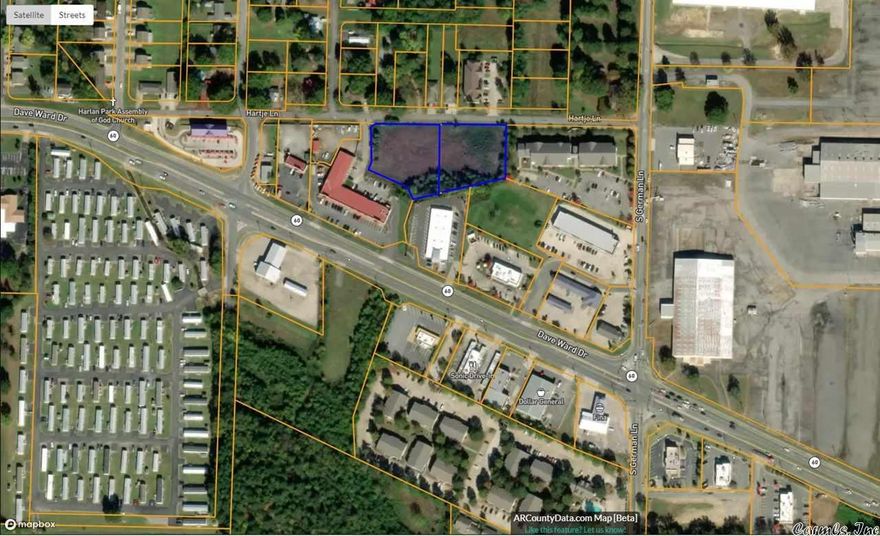 Currently zoned C-3, excellent opportunity to build a commercial space or potential multi-family development.  Located near McDonald's, Sonic, Dollar General and several other restaurants and stores.  Approximately 1.5 miles to I-40 and Lewis Crossing Shopping Center. Agents see remarks