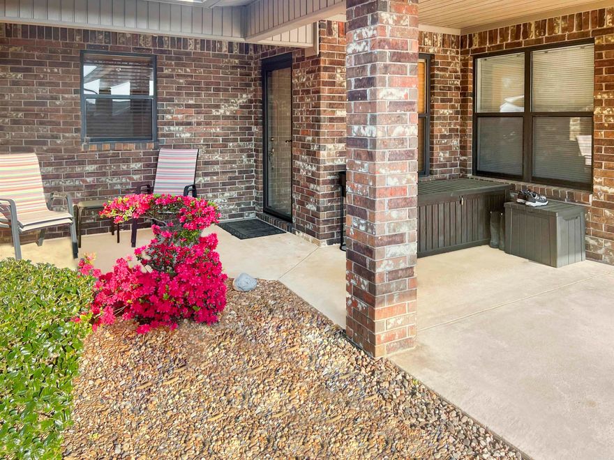 Enjoy easy living with this inviting all level brick garden home nestled in a well maintained 55+ community near everything Hot Springs has to offer. The spacious layout includes 2 bedrooms, 2 baths, a large kitchen equipped with granite countertops, abundant cabinetry, and all appliances convey. The living room and primary suite both feature sliding glass doors that lead to your own private patio—perfect for enjoying your morning coffee or an impromptu afternoon with a good book. Covered parking keeps your vehicle protected from the elements, while the low-maintenance design of the home allows you to spend less time on upkeep and more time enjoying life. Whether you're downsizing, simplifying, or just ready for a space that fits your next chapter, this home has the features you need in a location that keeps you close to everything—shopping, dining, and recreation are all just a short drive away. Call today!