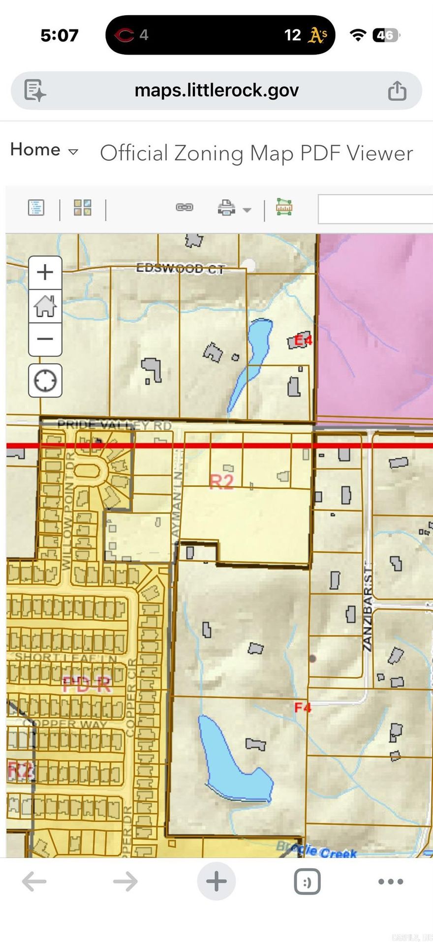 Two lots or one large lot in WLR, close to Costco, Kroger and transportation. Level.  City water and power.