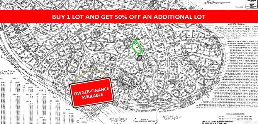 Buy one lot and get 50% off an additional lot! Owner-finance for easy terms. Cash buyers can pay by debit or credit card as well. Nice lot to develop or hold for future value. Public water and electric are available to run to property and will need septic. Owner/agent. Finance is 5 months at $194 and closing costs are included. Lots marked with red banner are part of promotion. No limit on lots. Buyer responsible for any/all taxes and lots sold "as-is". Quit claim deed conveys. Parcel ID# 145-11713-000