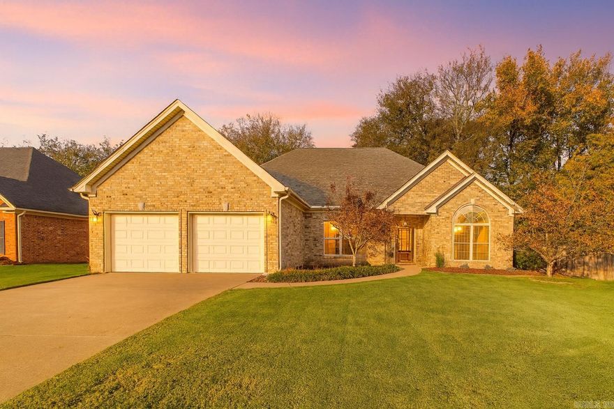 UPDATED ONE LEVEL HOME IN HURRICANE LAKE ESTATES UNDER $350,000! The inviting foyer opens to a beautiful living room with hardwood floors, tall ceiling, and a gas fireplace. The kitchen shines with new granite countertops, backsplash, lighting, flooring, freshly painted cabinets, and a custom-built island. Enjoy a split floor plan with a private primary suite offering a double vanity and walk-in closet, plus large guest rooms with hardwood floors (no carpet anywhere in home).  Guest room near the kitchen would also make a great office, playroom, or formal dining space. Major updates include a new roof (2022), new HVAC (2022), new flooring and countertops (2022), fresh interior paint, and refreshed front landscaping. The large backyard features a huge covered porch and full fencing with a double gate.  Enjoy a lake view along with all the neighborhood amenities including pool, lake access, pickleball courts, play ground and more! Bryant Schools! Current mortgage rate of 4.5% and assumable through VA!!!