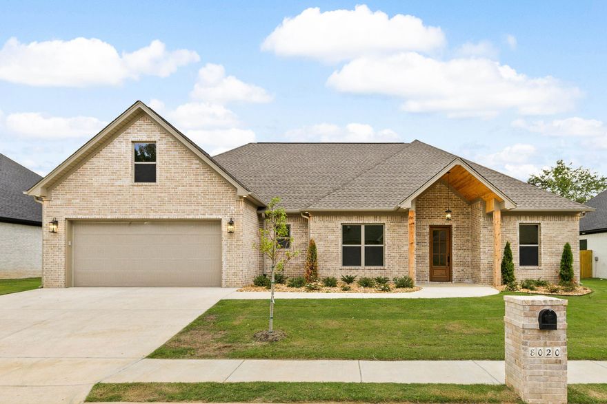 Newest phase of Hurricane Lake Estates features a variety of new construction homes! 8020 N Shoreline offers 3 bedrooms and 2 bathrooms plus an office space and additional bonus room. Natural gas means tankless water tank, gas log fireplace and gas stove insert. Work from home, stream the latest binge worthy shows or just surf the web with lightning-fast AT&T fiber internet. HLE provides homeowners with many neighborhood amenities such as tennis courts, playground, a pool and lake access plus so much more. Zoned for Bryant School District. Minutes from Alcoa exit at I30. See Agent Remarks