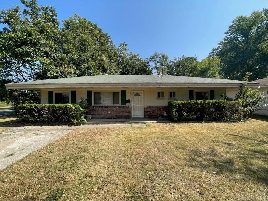 Welcome to 14 Althea Circle in the Cloverdale subdivision — a spacious one-story home tucked into a quiet circle setting in Little Rock.  Great Investment opportunity!  Built in 1961, this 3-bedroom, 1.5-bath home offers approximately 1,152 square feet of living space, all on one level. Inside, you’ll find two separate living areas, providing flexibility for relaxing, entertaining, or creating a dedicated home office or hobby space. The kitchen/dining combo keeps daily routines simple, and the layout offers comfortable flow throughout.  Situated on a generous 0.30-acre lot, the property features a fully fenced yard, covered patio, and ample driveway parking. The level lot provides room to enjoy the outdoors, garden, or personalize the space to fit your needs. With public utilities and a convenient location, everyday living is made easy.  If you’re looking for extra living space, a large yard, and the potential to make a home your own, this one is worth seeing in person. Schedule your showing and explore the possibilities.