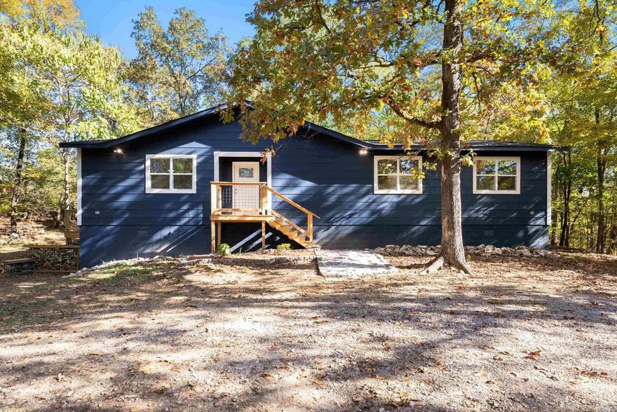 A private hill to yourself. If you want isolation, this property is for you. Three bedrooms, 2 baths with 1444 sqft. This home has been totally renovated. It has a new roof, new windows and doors, new floors throughout, freshly painted, new light fixtures and ceiling fans, new bathrooms, new appliances, new counter tops, new backsplash, and two new decks. You just won't believe it. With 2.04 acres.