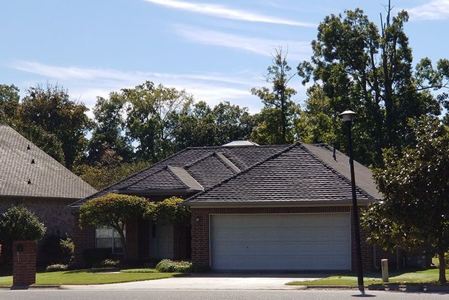 Landlord/Owner is licensed Realtor. Single story, level yard, on the golf course! New floor covering and other improvements (paint) in progress. Eat in kitchen has breakfast bar, granite tops, and SS Appliances. Split bedroom plan. Mst. bedroom has offset which is large enough for a desk or sitting area. Large master bath with jetted tub. Double garage. Pet restrictions. One year lease and credit check required. Call 501-690-4535 for more information.