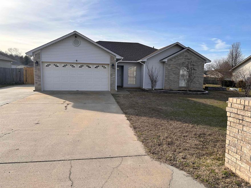 Let your search for a new home stop here. This 1391 sq ft home has a ton of features. Three bedroom and two bath with split floor plan. New roof in 2022, new HVAC in 2020, new vanity and toilet in guest bath in 2021, new bathroom floor in 2022, new kitchen floor in 2023, new siding in back and left side of home in 2023, new living room floor in 2024 and new primary vanity in 2024. Shop in back is 20x30 with two 10' roll up doors. Upgraded with 80 amp service and 110 and 220 plugs all around the perimeter. New gate and fencing in front and one side. Lots of new features. Kitchen dining room combo and large living room with gas fire place. Extended concrete driveway and concrete in front of the shop. Great primary suite with large closet and soaker tub. Must see!
