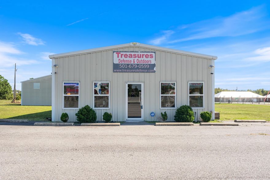 BIG REDUCTION!!Great opportunities with these two buildings! Formerly a sporting goods and feed store. The one building was used for storage of supplies. The other building was the retail. It does have a half bath in the building with a seperate office. Many possibilities with this property which is know for the small town atmosphere. This highway itself connects various parts of the region. It is one of the main ways to Greers Ferry lake that is so popular. It is heavily traveled and has lots of road frontage. All parking is paved. Digital sign on property and some shelving inside convey with sale. This would make a great outdoor sporting goods, daycare, offices, flea market,  too many to mention!! Endless possibilities! Priced to sell!