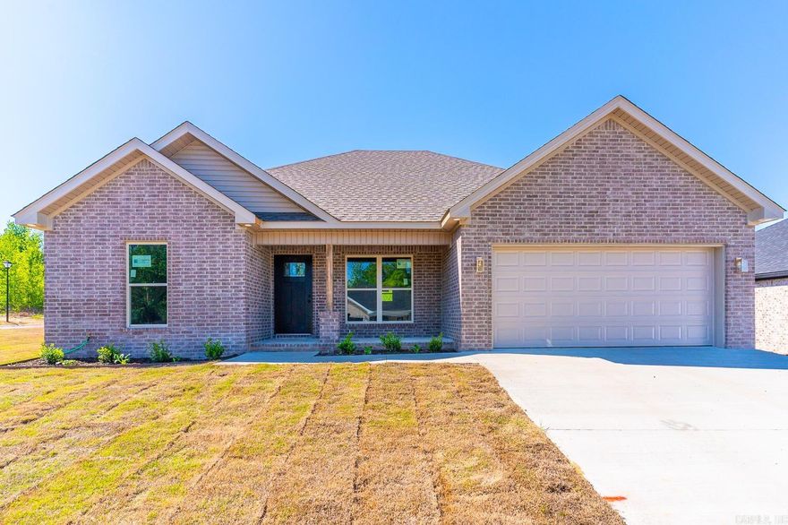 Welcome to Market 424 Gia St in Bono, AR!  This is the ONE you've been waiting for! This Stunning All Brick 3BR/2BA home has it all!  Be amazed as you enter the Breath-taking view!  From the Gorgeous walls to the enchanting fireplace equipped w/ flames that change color for any occasion!  The gold accented countertops & breakfast island combine perfectly with Sherwin Williams 2024 top color of the year!  Master bath has Elegant Walk-in shower, double sinks separated by a beautiful cabinet tower, & a walk-in closet.  The living room is just perfect from the large ceiling beam to the beautiful fireplace. Also, a covered Patio w/ large back yard! This is a MUST SEE!  Call today for your tour!