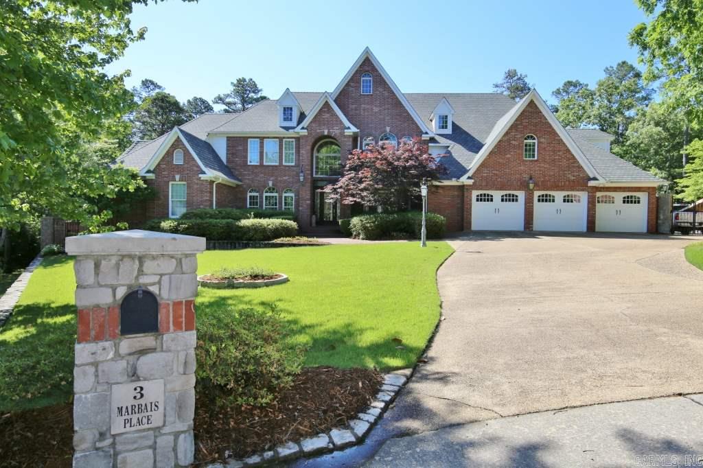 Magnificent Chenal Valley home! Located in the beautiful Estates on large lot with spectacular grounds, amazing pool and cabana. The ultimate home for sensational entertaining and family living. Gorgeous entry flanked by elegant formal dining flowing into living room with wall of windows. Extraordinary floor plan w/ every amenity. Gourmet kitchen adjacent breakfast & large family room. wonderful Sunroom. Luxurious master suite on the main level w/ workout/office. Additional playroom, media, and game room.