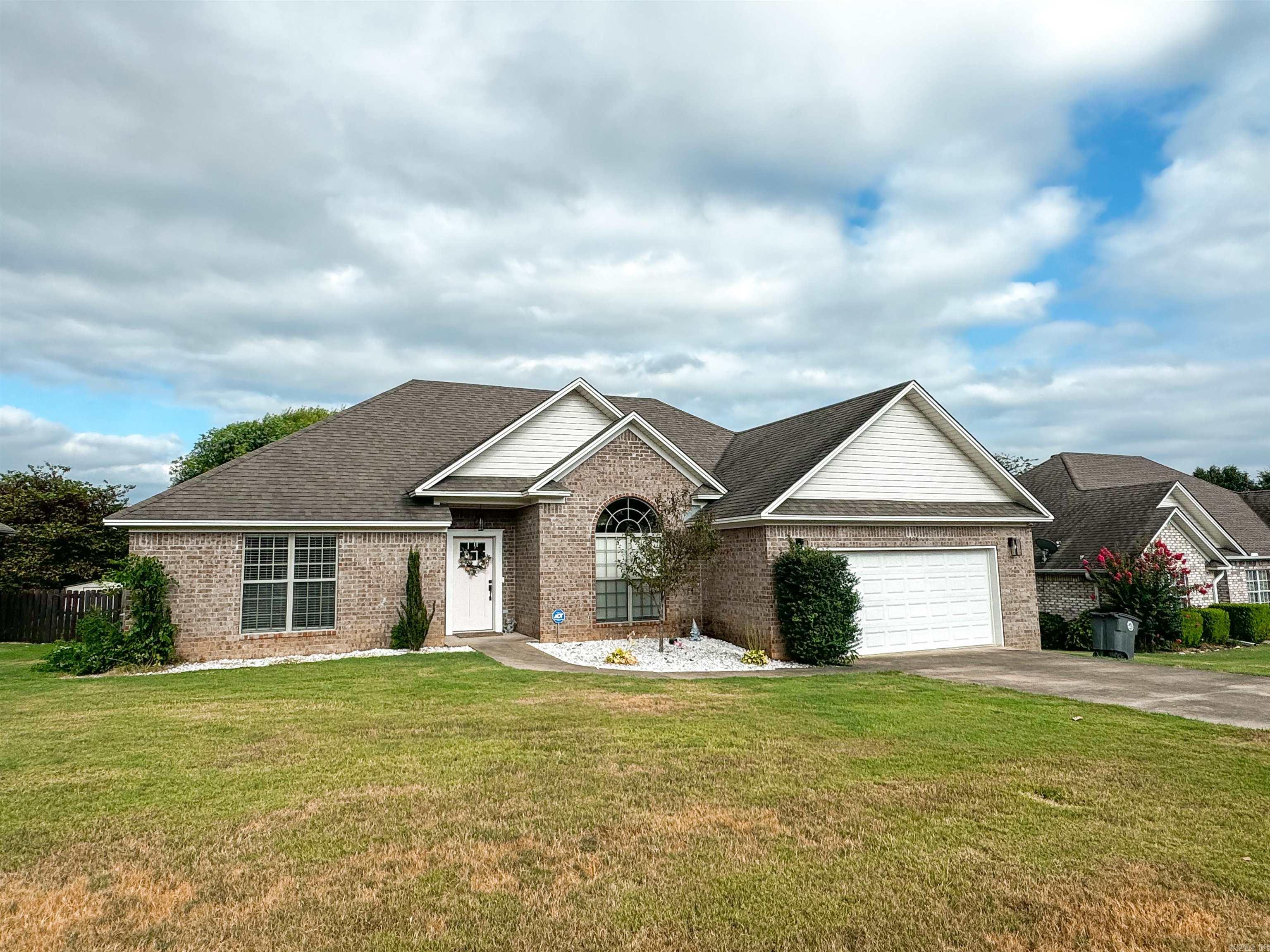 Great home in a quiet neighborhood on the south end of Searcy with a very versatile heated & cooled 9x11 she-shed/dedicated office space/play room or a place to home school! This home features laminate & tile floors throughout, a split floorplan, formal dining room, updated fixtures, breakfast area, gas cook top stove, a spacious laundry room, new water heater, & a nice butler's pantry area/coffee bar with mini fridge. The primary suite boasts tray ceilings, two walk-in closets with sliding glass doors, jacuzzi tub, separate shower & a nice linen closet for storage. Drink your morning coffee on the covered back deck or watch the big game outside on the patio with total privacy behind the home & a fenced backyard for the dog to roam freely! Call today to view this lovely home!