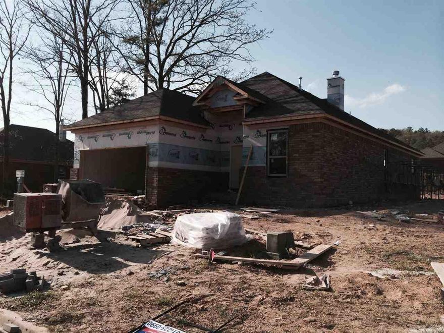 Luxurious new home full of special details! Open Living-Kitchen-Dining Floorplan... Corner Fireplace in Living Area... Luxurious Master Bath with Dual-Head Shower... Kitchen has Slab Granite Countertops & Stainless Steel Appliances... Double Crown Molding...  Covered Back Patio... (Seller is Licensed AR Real Estate Agent)