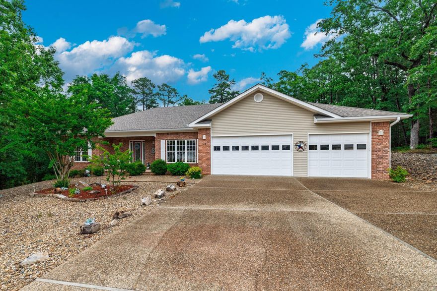 PRIVACY is a PLUS with this one level, 2.5 bath home with three car garage and conveniently located just across the street from Ponce DeLeon Golf Course and a short drive to the East Gate. Entering the foyer your guests will experience an inviting great room with gas fire place, new laminate floors and cathedra ceilings.  The new, private partially covered deck will be inviting when entertaining or just curling up with a good book.  A chain link fence will come in handy for all your furry friends.  Updates include:  New Roof in 2023, New kitchen cabinets, dishwasher, stove and microwave in 2023, new HVAC in 2015.  The roomy primary bedroom offers a large walk-in closet and attractive tray ceilings. Be sure you see this great home before it gets away.