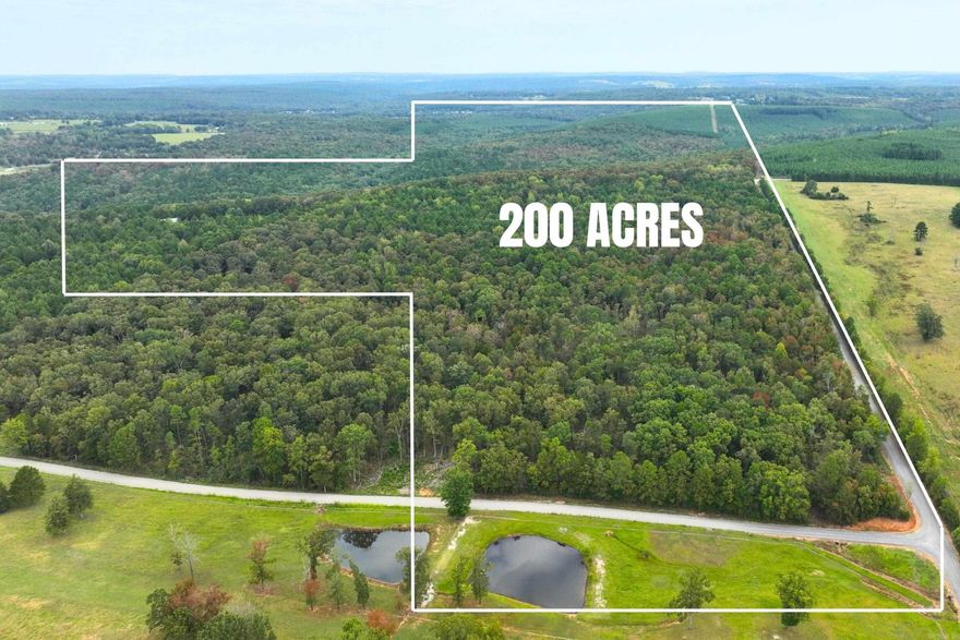 200 Acres | White County, AR Rare opportunity to own 200 contiguous acres of mature hardwood forest with rolling terrain in White County, AR. Ideal for a private estate, recreational retreat, or long-term investment. Nearly 4,000 ft of county-maintained road frontage offers multiple homesite options and easy access. A seasonal creek runs through the property, attracting deer, turkey, and other game—perfect for hunting or nature enjoyment.  Features:  Forested land with level & rolling topography  Long road frontage  Seasonal creek  No zoning – build, camp, or hold  Public utilities nearby  Quiet, private, natural setting  White County Central & Midland School Districts  Location:  15 mins to Newport  Near White River & Jacksonport State Park  ~1.5 hrs to Little Rock  Close to shopping, dining, and healthcare  Unspoiled land with endless potential in a growing area. Seller may consider dividing into two tracts.