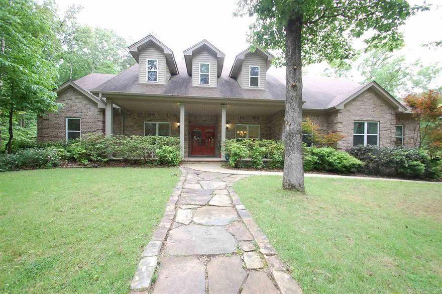 Southern Living at its Best!!  Private on 3.85 acres. Approx 4252 sf. 5 bdrms-master and 2 beds dwn & 2 up.  3.5 baths.  Living rm w/ see thru fp flows into dining rm. Office w/ french doors.  Large kitchen w/ breakfast bar, island, lots of cabinets opens into the keeping rm & eat-in area. Lg laundry/safe rm. Gameroom up w/ wet bar. Oversized 2 car garage plus a 30x30  workshop/storage building. Walk-in attic.