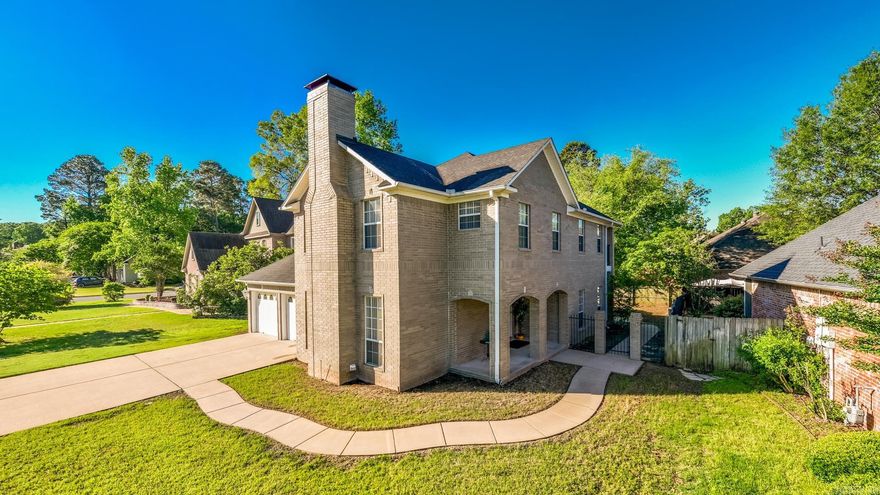 Stately all-brick home in the desirable Country Club of Arkansas! This well-maintained property features a side-entry and opens to an oversized living area filled with natural light and a cozy fireplace—perfect for everyday living and entertaining. Plush carpet runs throughout most of the home, with tile in the kitchen and baths and a beautiful, authentic marble entry.  The spacious formal dining room is currently used as a second living area, offering flexibility to suit your needs. The large kitchen includes granite countertops and backsplash, ample cabinetry, and a cozy dining nook. The main-level primary suite features a huge walk-in closet and a spacious bath with a jetted tub and separate shower. Upstairs you’ll find three generously sized bedrooms—one currently used as a home gym. A full hall bath serves two of the bedrooms, while the third has its own private ensuite. The fully fenced backyard offers privacy, a covered patio for relaxing, and backyard is being re seeded. All LED lighting and extra insulation help make it more energy efficient.  Wonderful opportunity in a sought-after golf course community!