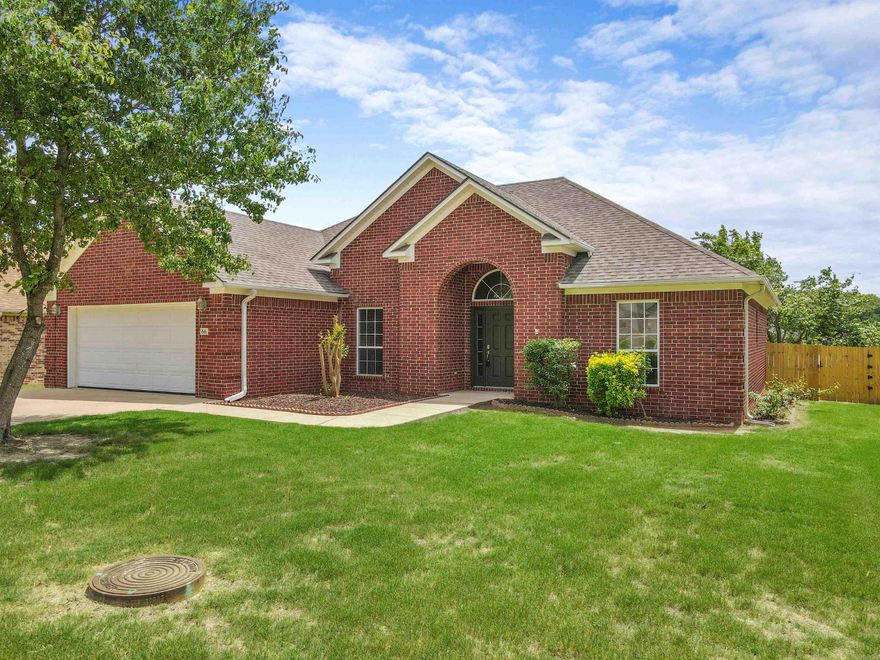 Wake up to waterfront views in this gorgeous 4BR/2BA home in Magness Creek North!  Everything is brand new inside - sparkling granite countertops, ALL NEW Appliances, beautiful LVP floors throughout, and fresh paint make this move-in ready.  The split bedroom layout offers privacy, while the fully fenced backyard is perfect for barbecues and furry friends. Fish right off of your very own dock! Top it all off with a 2 car garage for all your toys. Roof new in 2022.  New Gas HWH 2024. This beauty won't last long!  Agents see remarks please.