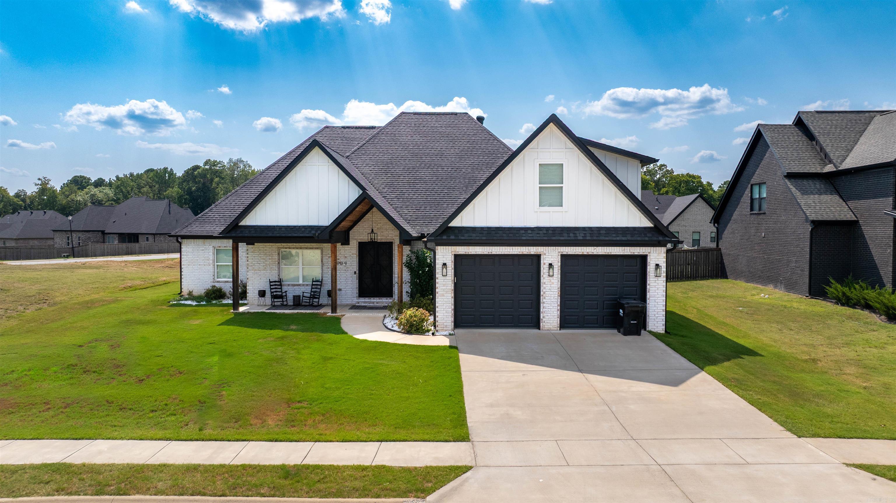 This home has a beautiful covered front porch with cathedral ceiling, custom double front door. Great room has built ins with fireplace, overlooking kitchen with large island, gas cooktop with pot filler, wall oven. Dining area is large with custom lighting. Powder room by laundry rm , walk in pantry. Primary has tile shower with free standing tub, make up vanity and his and her vanities. Other bedrooms have deep closets and have bathroom with double sinks. Upstairs has bonus room or fifth bedroom.