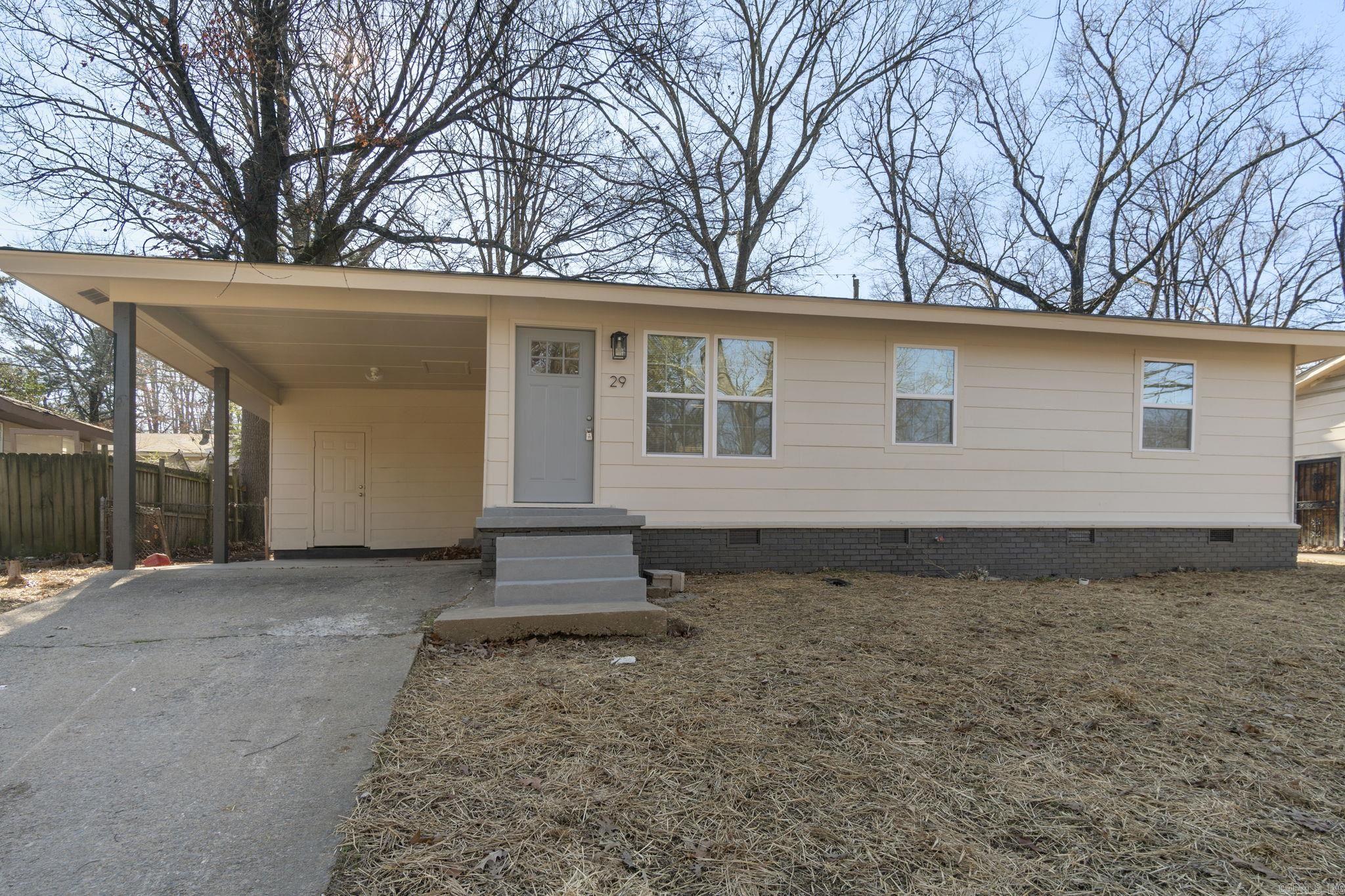 Completely redone, BEAUTIFUL, three bedroom in a quiet neighborhood close to everything! NEW kitchen (new cabinets, counter, backsplash, appliances, lighting, faucet), NEW bath (new toilet, tile, faucets), NEW exterior doors, interior doors, painting, flooring, fixtures, AC duct work, and hot water heater. All new exterior, too! NEW paint, roof & NEW windows! Bright with natural light throughout. Shows so easy! Owner financing available. No seller property disclosure.