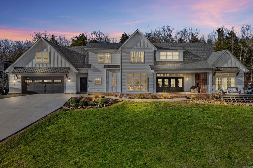 On the ridge of Turkey Mountain sits this stunning 4 bed 3.5 bath home on just over 8 acres. From outdoor built-in light shows to whole-home instant hot water, don't miss this one! European white oak flooring, butler's pantry, quartz countertops in the whole place, indoor walk-in safe room, 10ft ceilings, duel fuel heat, gas fireplaces indoor and outdoor, 2 commercial refrigerators washer and dryer conveys, inground salt pool with cantilever coping, tanning ledge, slide, and diving board, herringbone brick floor patterns in spots, huge 30*30 shop with separate apartment, stadium lights for the yard, whole-home Bose speaker system inside and out, huge observation deck, hot tub, rain chains, 50 amp RV hookup, Tesla charger in heated/cooled garage equipped with additional commercial grade fridge/freezer, separate carport with electricity that dwarfs the home, free standing tub with air jets in the Primary bath, there's just so much to see. Make this one yours today! Check showing/agent remarks for additional info for your clients.