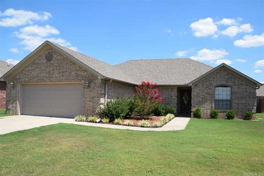 Perfect home for your family. Beautiful brick home in a quiet neighborhood. Featuring lighted landscaping. This home has 3 bedrooms and 2 baths plus a office. Nice spacious kitchen with lots of cabinet space. Tiled,carpet and wood flooring. Master suite is spacious with large his and hers walk-in closets. Jetted tub and walk-in shower. Lots of upgrades throughout including trey ceilings and Electric burning log fireplace. Backyard is large with above ground pool with privacy fence. Ready to move in!