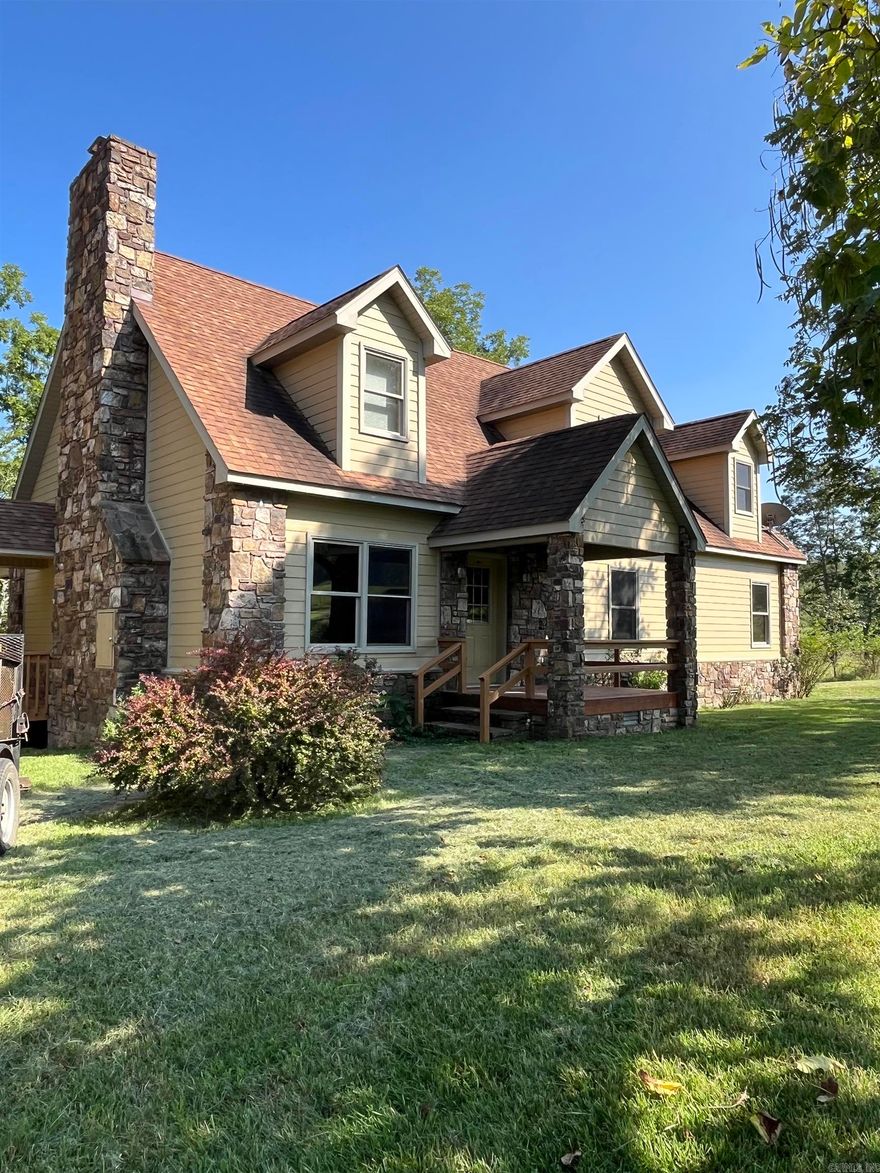 Motivated Sellers!! Enjoy the peace and quiet from this amazing custom built home.  This 5 bed, 3 bath home sits on over 6.5 park like acres.  The land lays well and boast approximately 4 fenced acres for livestock or hay as well as 2 ponds and a small creek in the back yard.  There is also an old barn and lean too on the property. The home has 3 bedrooms, 2 full baths on the main level, as well as a big laundry room.  The kitchen is open to the living room which has 23' ceilings lined with tongue and groove pine.  The custom fireplace is the main focal point of the room.  Upstairs there is another living area as well as 2 bedrooms and a full bath.  Lots of storage closets upstairs.  There are 2 HVAC units, one for upstairs and another for downstairs.  Another great feature is the built in 14 gun cabinet.  Plenty of parking in the two car attached garage.  Enjoy the sights and sound of nature while sitting on the back covered deck.  House has spray foam insulation throughout.  A definite must see!!! Owners will consider owner financing.