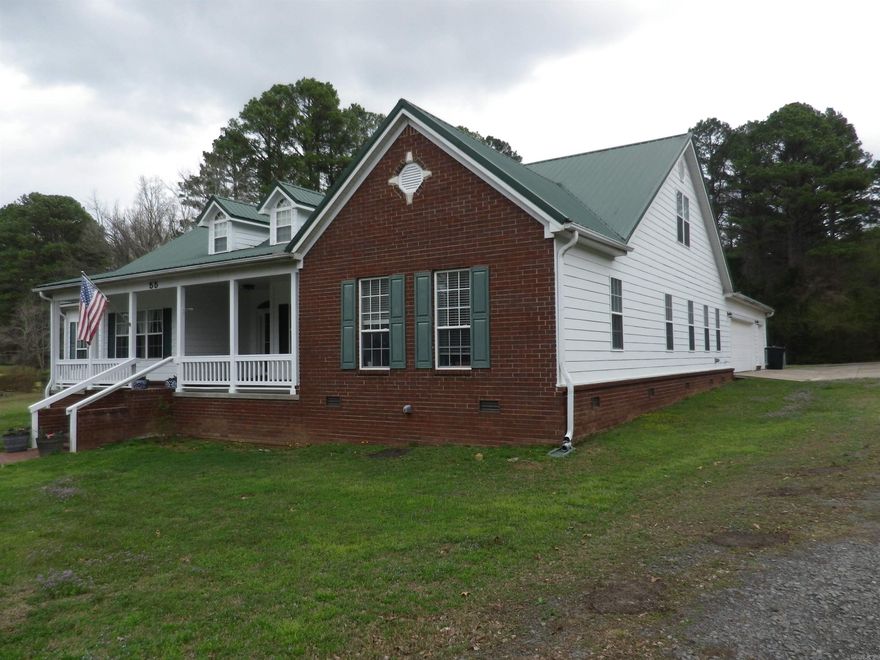 ALL ON ONE LEVEL 3,045 SQ FT VERY WELL MAINTAINED WITH PLENTY BREATHING ROOM OUTSIDE. HUGE MASTER SUITE WITH WALKIN CLOSETS, WHIRLPOOL TUB, WALKIN SHOWER AND CUSTOM TOWEL RACKS. 9FT CEILINGS THROUGHOUT. MOSTLY HARDWOOD FLOORS, CARPET IN BEDROOMS, TILE IN WET AREAS. EXTRA WIDE TWO CAR GARAGE, WITH ADDITIONAL GOLF CART SIZE GARAGE ATTACHED WITH BUILT IN WORK BENCHES. BACK RIGHT CORNER OF DRIVEWAY IS A LOCKING MOWER/FUEL SHED WITH ATTACHED CARPORT FOR ADDITIONAL COVERAGE. UPSTAIRS HAS ITS OWN HEAT AND AIR IS FULLY FLOORED AND IS ROUGHED IN FOR 825 SQ FT (NOT INCLUDED IN SQ FT) GAME ROOM AND IS PLUMBED FOR A FULL BATH. LOWER LEVEL IS HANDICAP FRIENDLY. GREERS FERRY LAKE ACCROSS THE STREET, WALKIN PATH IN THE SUBDIVISION. 2021: FRIDGE (STAYS), TOILETS, DISHWASHER, ATTIC HEAT PUMP. 2022: 2 A/C UNITS, 1 HEAT PUMP, WATER HEATER. 2024: REPLACED FAUCETS. 2025: MICROWAVE, EXHAUST FANS, CEILING FANS WITH LIGHTS, WASHER (STAYS), EXTERIOR LIGHTING. GREAT NEIGHBORHOOD FOR WALKING OR CYCLING. SELLER MOVING OUT OF STATE, READY TO GO. EXTRA FRIDGE IN LAUNDRY ROOM STAYS. SOME TABLES AND CABINETS STAY. TAKE A DRIVE BY, CAN BE SEEN WITH 2 HOUR NOTICE. 2 MINUTES TO PICNIC, CAMPING, MARINA, RESTAURANTS