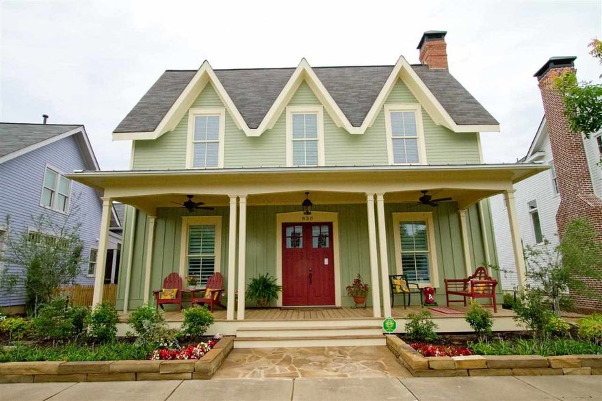 Absolutely beautiful custom built Craftsman style home in The Village! Many custom extras were added.  Open floor plan on main lvl with lrg Master suite., closet & bathroom.  Gourmet kit. with lots of light & color plus large island for gatherings.  A hearth room is located adjacent to the kit. plus access to a cozy screened porch.  The Living room has built-ins plus a gas log fireplace.  2 guest bedrooms upstairs plus an open area which could be playroom, media rm etc.  200 S.F. of unfinished framed space!