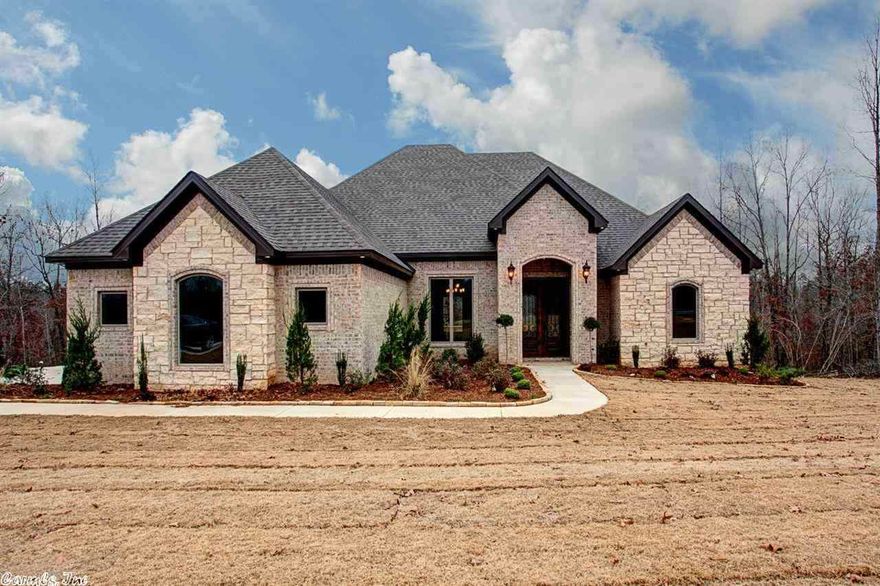 Custom new home on 3 acres in the desired Westcliffe neighborhood within 10 minutes of Little Rock.  Split floor plan, each bedroom has a bathroom, extensive crown moulding, upgraded granite, amazing master closet, beautiful views, 3 car garage.  Make your appointment today.
