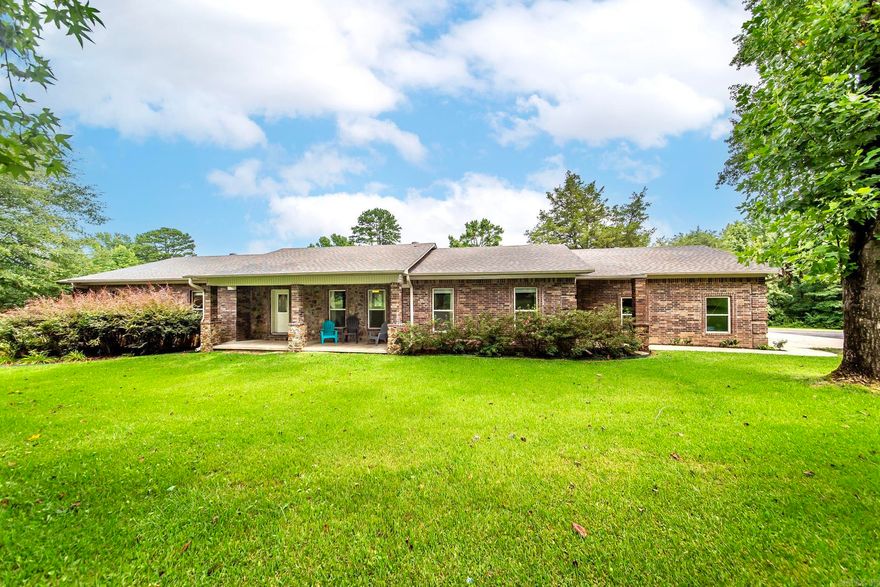 Look No More!! Offering up this beautiful estate sitting in a gated community with lake front property!  This 4 bed 3 bath, sitting on over 6 1/2 acres, has had a complete remodel in 2008. Property has had  several updates in the last couple years making it move in ready. As you walk in the front door you’re welcomed with a chefs kitchen including beautiful cabinetry and high end appliances just added last year. Vaulted ceilings and lots of windows gives this build plenty of sunlight and the perfect open concept for entertaining. Large covered back porch leading off the kitchen area as well as a separate deck off the master bedroom, gives plenty of areas to sit and enjoy the scenery.   Huge master bedroom with built in office nook and a massive closet gives plenty of room for organization.  Outside there's plenty to do whether its fishing, swimming in the pool or even zip-lining across the property, and yes there's a zip line!  There is an older barn on the property for storage or if looking to have cattle/horses, this property could be fenced for pasture.  Roof and gutters new in 2020 and HVAC replaced in 2023!! If you’re looking for a beautiful place to call home, THIS IS IT!!