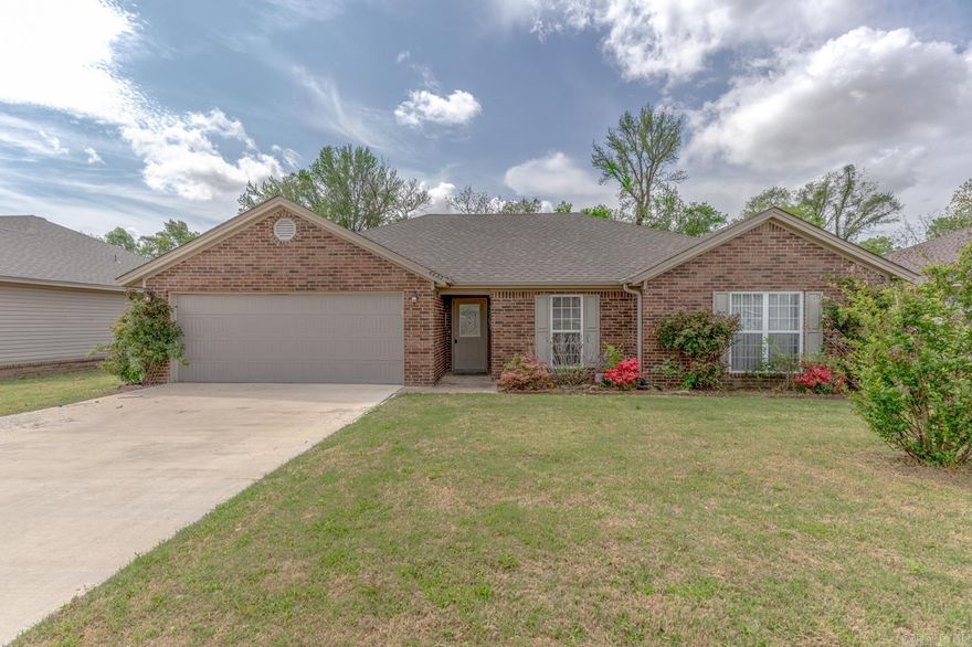 Welcome to Market 6033 Spencer Drive of the Windsor Landing Subdivision in Jonesboro, Arkansas within the Brookland School District. Situated on a .20 +/- acre level, privacy fenced lot is a 2019 built traditional style home. The exterior is wrapped in brick and vinyl, topped with 2024 architectural shingles, and accented by shutters, gutters, landscaping, french drain, backyard patio, and 2 car garage with storage closet. The interior holds 1,666 sf of well laid out living space over a split and open concept floor plan. The living room offers a tray ceiling and access to the patio. The eat-in kitchen features tiled backsplash, stainless steel appliances, and ample cabinet and countertop space. The Master wing includes an en-suite with walk-in closet, dual vanities, jetted tub, and walk-in shower. Three spare bedrooms, spare bathroom with shower/tub combo, and laundry room complete the layout. Priced to sell and move-in ready. Conveniently located near Arkansas State University, NEA Baptist Hospital, and favorite local amenities with easy access to Highway 49 N. Call today to make this house your home or next addition to your rental portfolio.