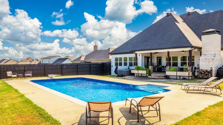 This beautiful and spacious home offers 4 bedrooms, 3 full baths, bonus room and an inviting open-concept layout that perfectly blends the living room and kitchen for modern, comfortable living. The large master suite is a true retreat, featuring an attached sitting room or office and a generous bathroom. You will love the covered back patio that's perfect for relaxing or entertaining and your private swimming pool. The home has a thoughful layout that gives everyone plenty of room to spread out. With so much to offer in one gorgeous property, this is a home you'll want to see in person.