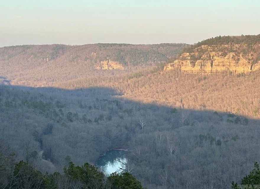 This is in my opinion one of the most beautiful rural secluded properties at the end of a long drive off the county dirt road . This 40 acres is wildlife paradise with black bear , big whitetail deer and turkey along with an awesome cleared view to watch an eagle and hawks fly and see bluffs across the Middle fork Little Red River down below which you have year round river view and this is an awesome building site for a log cabin and maybe drill well and put in solar panels because you catch eastern sunrise with your coffee . It's very peaceful and relaxing place with towering pine forrest and and some big hardwood and beautiful bluffs on top and below you . There is a neighboring 40 acres that has electric on it so maybe hit them up about right away crossing . I love this place and has good accessible long secluded drive .