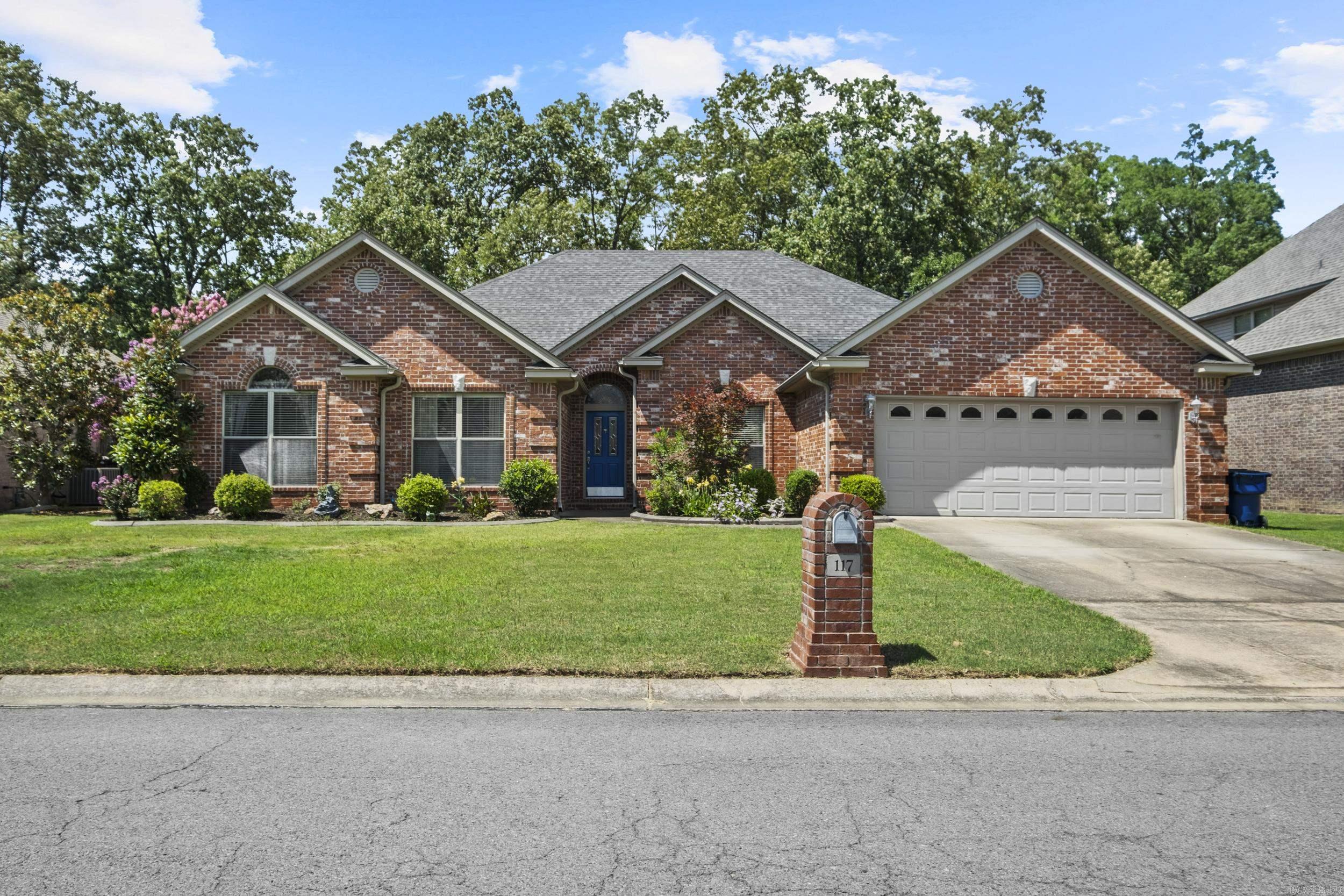 LOCATION! LOCATION! ONE LEVEL BRICK HOME ON THE 13TH HOLE OF THE COUNTRY CLUB OF ARKANSAS IS PERFECT FOR GOLF ENTHUSIASTS OR NATURE LOVERS! This well maintained home features an open, split floor plan with an extra large primary suite with bay window and tray ceiling at the back of the house and 3 guest bedrooms at the front. Other rooms include: Foyer, formal dining room and living room with tray ceiling and fireplace with gas logs. Large kitchen with island bar, pantry, breakfast area with bay window and hearth room with fireplace with gas logs, tray ceilings and built-ins. Two full baths and one half bath. Private patio with retaining wall off living room and breakfast room. Separate office and laundry. Two car garage plus a golf cart parking space. Fully fenced back yard. SHOWN BY APPT. ONLY. SEE AGENT REMARKS & SHOWING REMARKS! EXCLUSIONS!
