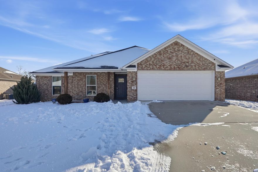 Beautiful custom-built home offering 3 bedrooms, 2 bathrooms, bonus room, and an OFFICE with a split floor plan. Open great room flows into the kitchen and dining area with crown molding throughout. Kitchen features shaker cabinets, pantry, quartz countertops, stainless appliances, cooktop, and wall oven. Guest bath includes a large walk-in shower and closet. All bathrooms have cultured marble countertops. Primary bath offers a garden tub and separate shower. Extras include a fully fenced backyard, outdoor storage building with electric and lighting, spray foam insulation, additional attic insulation, and a floored attic above the garage. The sellers have converted the garage into a bonus room, which is heated and cooled. Sellers would consider removing the wall to convert back into the garage with an acceptable offer.