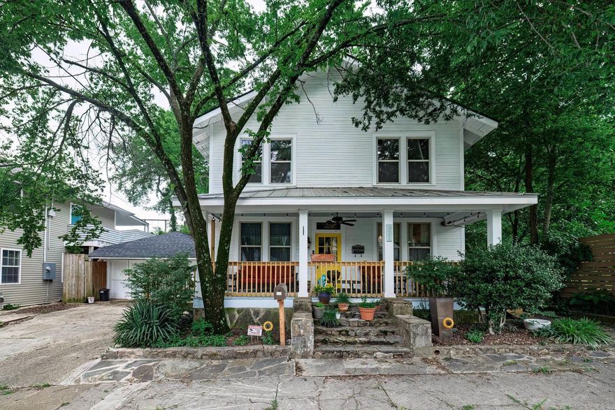 Located in the heart of historic downtown Hot Springs, Arkansas, this charming three-bedroom, two-bath home blends timeless character with modern updates. Built in 1940, the home showcases beautiful original wood floors that flow throughout the space, adding warmth and classic appeal. The inviting living area features charming 12 ft ceilings that enhance the home's unique architectural style. The updated kitchen offers modern functionality while maintaining the home's historic charm, making it perfect for everyday living or entertaining. Step outside to enjoy the beautifully maintained front porch or retreat to the peaceful backyard, complete with a screened-in sitting area, greenery, and more. Whether you're looking for a permanent residence or a weekend getaway, this home offers a rare opportunity to own a piece of Hot Springs history with all the comforts of today.