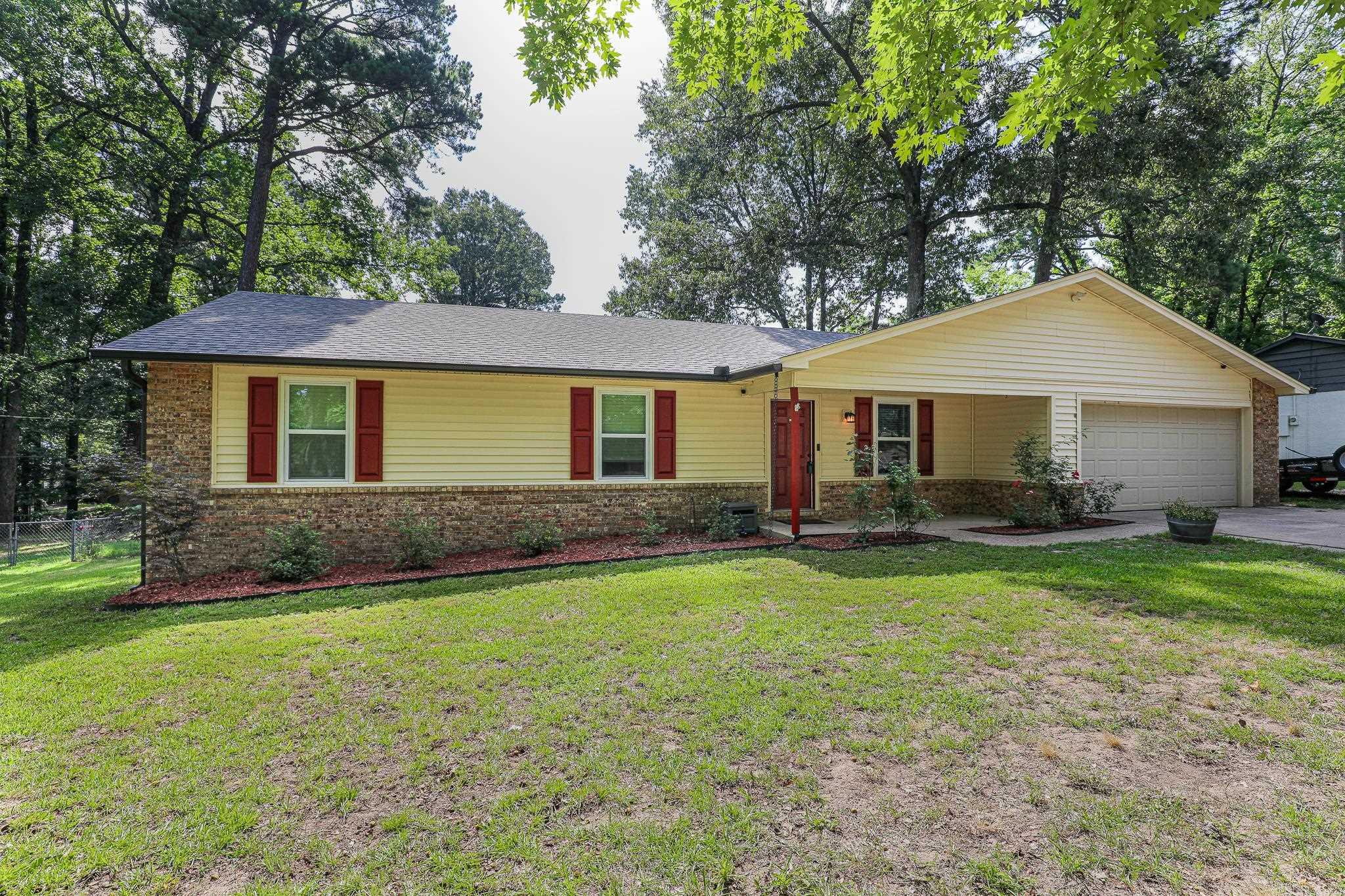 What a Charmer this one is! Cute 3 BR 2Ba home just off Congo Rd. in a well established neighborhood. Easy access to I30 for the LR commuters. Benton School District. Formal Living or Dining room as you enter front door. There is also a Den with Fireplace w/ built in shelving on each side. French doors off of Den leads out to a large covered patio and deck for those family BBQ's. Kitchen gas range installed 1 yr ago. Countertops accented with black trim with Sleek new black hardware to match. Refrigerator stays! Breakfast room plus breakfast bar. Spacious primary bedroom w/walk in closet. Primary bath has large shower. Good size hall bath. Separate Laundry Room w/new flooring. Very large Fenced backyard. Home has had some fresh paint. This home is move in ready! New fans, some new plumbing fixtures. New attic access. New Roof/Architectural Shingles in 2021. New Windows in 2023. Call Listing agent to show!