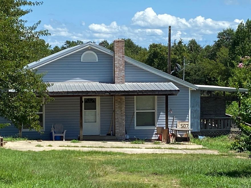 40 acres of outside of Mena City limits. Both timber and pasture land make up this property. A small stock pond also located on property. House is a 3 bedroom 1 bath fixer upper that holds no value and is sold as-is.