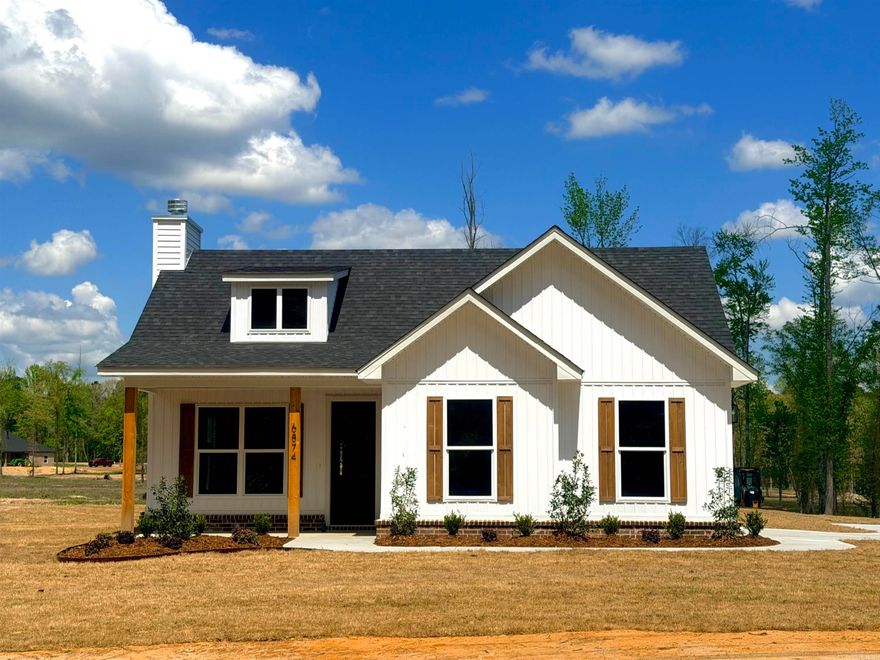 New Construction on 1 acre! This 3 bdrm/2 bath home offers 1850 sq ft of open concept living with beautiful LVF flooring and abundant natural light. The kitchen features a large island, quartz countertops, custom cabinetry, with stylish finishes. Spacious living room with brick fireplace & exposed beams. Split floorpan for added privacy. Enjoy peaceful country living while still being conveniently located close to town.