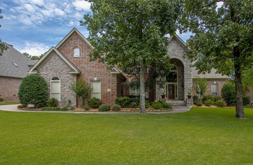 This wonderful, traditional home in Chenal sits on a large level lot with side loading 3 car garage.  A 2 story foyer greets you with hardwoods, new light fixture and lots of natural light.  The main level includes the dining room, great room, expansive kitchen with hearthroom,  the primary bedroom and bath, and a second bedrm(currently an office) and ensuite bath.  Upstairs you will find 3 additional bedrooms with ensuite baths, a bonus room and an office(or 6th bedroom).  So many options on the space utilization.  Lots of storage with 2 walk in attic spaces, walk in closets and underhouse storage.  Nice covered deck to enjoy the outdoors.  AGENTS--PLEASE read remarks BEFORE  scheduling a showing.