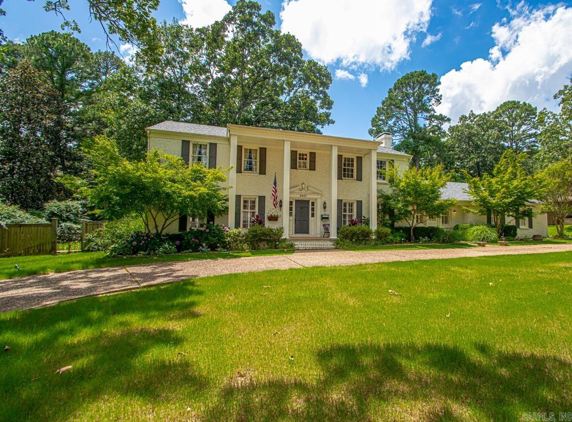 2820 N Rodney Parham Rd. Whether you are building, remodeling or just have a need to lease a large family home. Here is a great opportunity to live in Pleasant Valley in a stately home situated on 3/4 of an acre that sits way off the road and has plenty of space for entertaining both indoors and outdoors. Central location close to the interstate, hospitals and shopping and within walking distance to schools, churches, restaurants, Pleasant Valley Country club and neighborhood parks. 4 or 5 Bedrooms- 2 Primary bedroom suites - one upstairs and one down. Downstairs Primary has a separate entrance and could be used as in laws quarters, home office, extra living room, etc. Lots of storage throughout including large walk-in closets. Move in ready with marble countertops, site finished wood floors, fresh paint and new carpet. Different lease options available. Partially furnished, if needed. Rent rates vary based on length of lease. 2 Car garage with plenty of extra parking. Monthly lawn maintenance included. Built in Ice maker, brand new dishwasher and upstairs HVAC unit just installed. This home is for sale or for lease. Available within 1 week of signing lease.