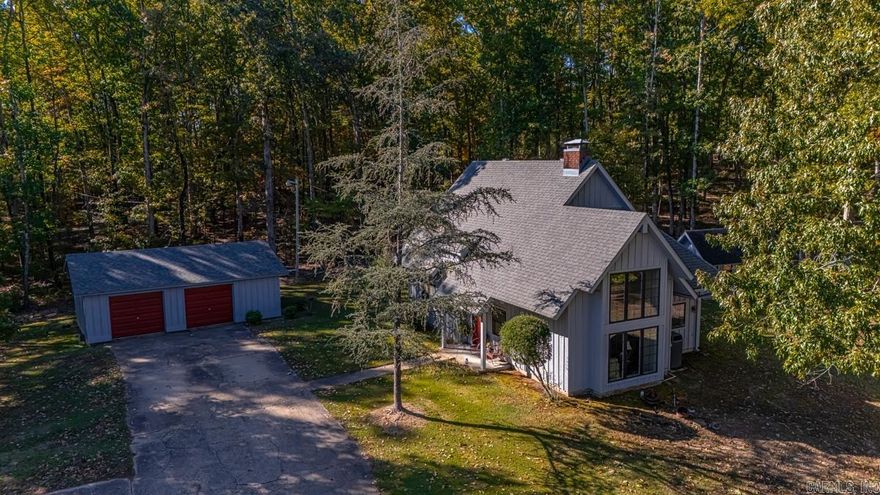 Wonderful, custom built cottage style home!  This home sits on 5 acres with a very nice pond! This house features a completely renovated kitchen!  The kitchen features all stainless steel appliances:  wall oven, microwave, an electric cooktop stove.  Plenty of cabinets in this kitchen including an Island.  There are black granite countertops throughout. Living room has hand-scraped floors.  Downstairs is the primary bedroom & bath.  In the primary bedroom, there is hand-scarped floors & built in dresser. Primary bath has been updated with granite countertops, walk-in tile shower.  Upstairs there are 2 other bedrooms & full bath.  Outside there is one detached garage next to the house.  Inside this garage is a woodworking area & peg boards. The home also includes a whole home generator, filled propane tank, instant hot water heater.  Property has a security gate!