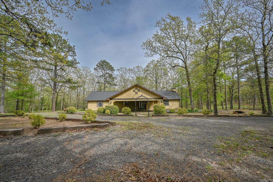 Tucked away on approximately 21 park-like acres, this one-of-a-kind Mena property offers the kind of setting that is almost impossible to duplicate. A long private drive leads you into a peaceful retreat featuring a beautiful home, a pond, multiple shops/outbuildings, and room to spread out and enjoy the lifestyle so many buyers are searching for. Built in 2009, the home offers about 2,130 square feet with 3 bedrooms and 2 bathrooms, and the recent new roof adds even more appeal and peace of mind. What truly sets this property apart is the experience it offers. This is not just a home, it is a private estate with personality, function, and fun, including its own drive-in theater for unforgettable nights with friends. Whether you want space for hobbies, equipment, entertaining, animals, or simply a quieter way of life, this property delivers a rare blend of practicality and wow factor. From the shops to the pond to the gorgeous acreage, this is the kind of place people remember, because there is simply nothing else quite like it.