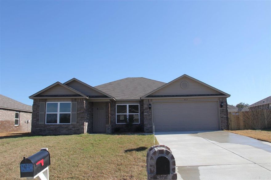 New construction home available for rent. 4 bedroom 2 bath. Split floor plan. Privacy fenced back yard. No pets. Please contact Century 21 Prestige Realty at 501.982.7474. Apply online: c21prjxrentals.com. Lease terms 12 months, $1,300 security deposit.